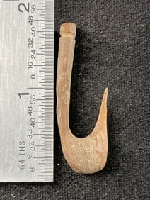 Bone Hook Indian Artifact Arrowhead