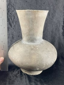 Mississippian Water Bottle broken & glued Indian Artifact Arrowhead