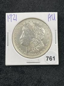 1921 AU Morgan Silver Dollar Coin