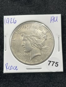 1926 AU Peace Silver Dollar Coin