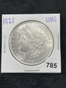 1921 UNC Morgan Silver Dollar Coin