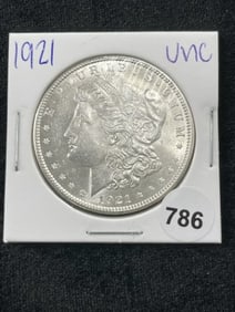 1921 UNC Morgan Silver Dollar Coin