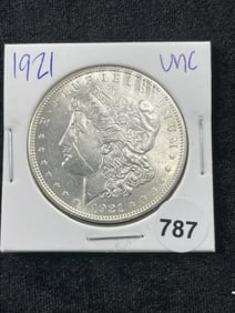 1921 UNC Morgan Silver Dollar Coin