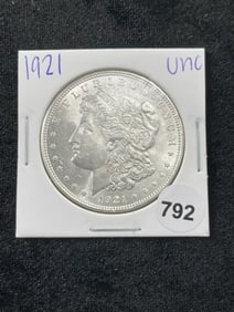 1921 UNC Morgan Silver Dollar Coin