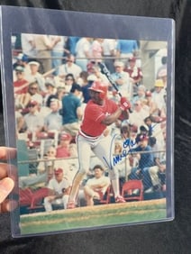 8x10 Vince Coleman Hand Signed Authentic Autograph Card