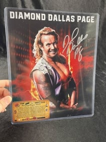 8x10 Diamond Dallas Page Hand Signed Authentic Autograph Card