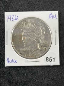 1926 AU Peace Silver Dollar Coin