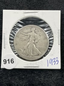1933 Walking Liberty Half Dollar Coin
