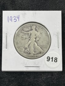 1934 Walking Liberty Half Dollar Coin