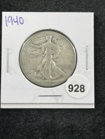 1940 Walking Liberty Half Dollar Coin