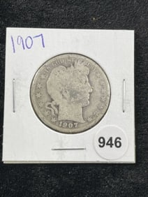 1907 Barber Half Dollar