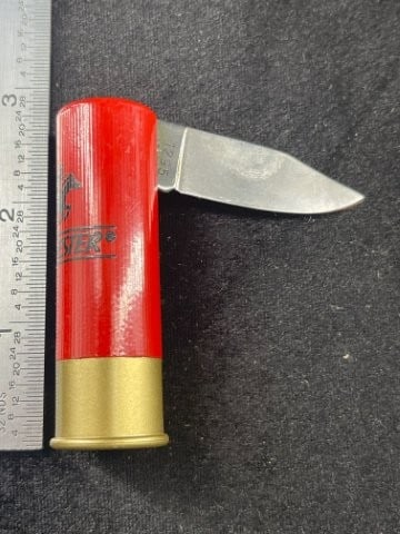 Winchester Pocket Knife in shape of Shotgun Shell (1 of 5)