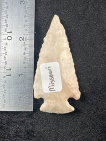 2 & 5/8" Apple Creek from Missouri Indian Artifact Arrowhead