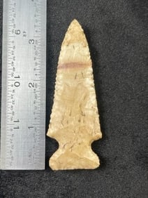 3 & 3/8" Side Notch Indian Artifact Arrowhead