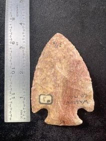 3 & 5/8" Snyders from Warren County, Missouri Indian Artifact Arrowhead
