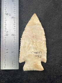 3 & 1/4" Hardin from Pike County, Illinois Indian Artifact Arrowhead