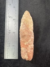 3 & 5/8" Agate Basin Indian Artifact Arrowhead