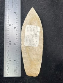 4 & 1/4" Nebohill from Warren County, Missouri Indian Artifact Arrowhead