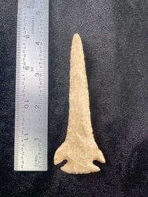 4 & 3/8" Drill out of the Texas Collection Indian Artifact Arrowhead