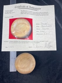 Discoidal with Thoma Matthews COA from Brown County, Illinois Indian Artifact Arrowhead