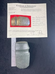 3/4 Grove Slant Axe with Thomas Matthews COA from Iowa Indian Artifact Arrowhead