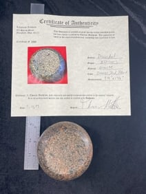 Discoidal with Thoma Matthews COA from Illinois Indian Artifact Arrowhead