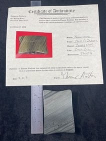 Bannerstone with Thomas Matthews COA from Clark County, Indiana Indian Artifact Arrowhead