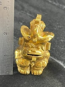 2 & 5/8" Tumbaga Tairona Figurine UNKNOWN MATERIAL