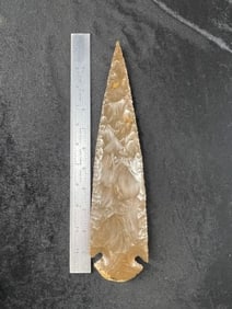 11 & 5/8" Large Spear Point Indian Artifact Arrowhead