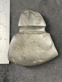 4 & 1/2" Unusual Material Grooved Axe Indian Artifact Arrowhead