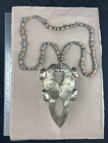 6" Hudson Bay Trade Pendant with Trade Bead Necklace