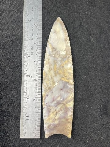 6 & 1/2" Double Fluted Very Colorful Clovis Indian Artifact Arrowhead (1 of 4)