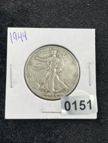 1944 Walking Liberty Half Dollar Silver Coin