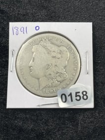 1891 O Morgan Silver Dollar Coin