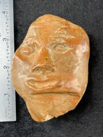 3 & 3/4" Stone Face Effigy Indian Artifact Arrowhead