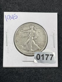 1945 Walking Liberty Half Dollar Silver Coin