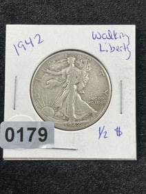 1942 Walking Liberty Half Dollar Silver Coin