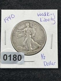 1940 Walking Liberty Half Dollar Silver Coin