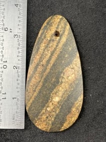3 & 3/4" Striped Quartz Pendant from the Ohio Collection Indian Artifact Arrowhead