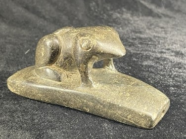 4 & 1/2" Frog Effigy Stone Pipe from the Kentucky Collection Indian Artifact Arrowhead