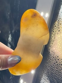 4" Beautiful Quartz Bannerstone from the Illinois Collection Indian Artifact Arrowhead