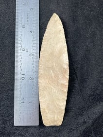 4 & 3/4" Agate Basin Indian Artifact Arrowhead