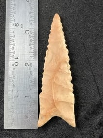 3 & 1/2" Dalton Indian Artifact Arrowhead