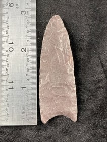 2 & 7/8" Clovis Indian Artifact Arrowhead
