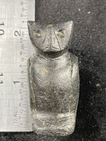 2" Miniature Owl Effigy Stone Pipe Indian Artifact Arrowhead