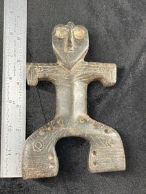 6 & 1/2" Stone Human Effigy Indian Artifact Arrowhead