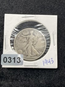 1943 Walking Liberty Half Dollar Silver Coin