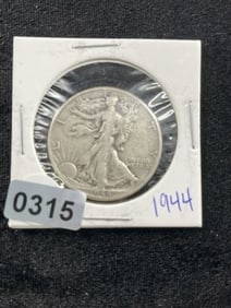 1944 Walking Liberty Half Dollar Silver Coin