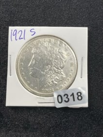 1921 S Morgan Silver Dollar Coin