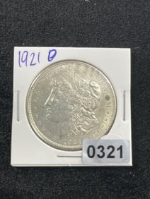 1921 D Morgan Silver Dollar Coin